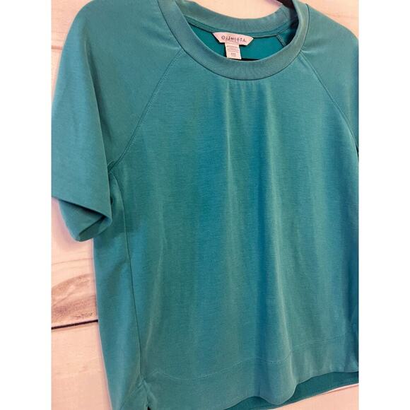 Athleta Green Athletic Top Size XXS Soft Short Sleeve Comfy Easy! - Picture 5 of 5
